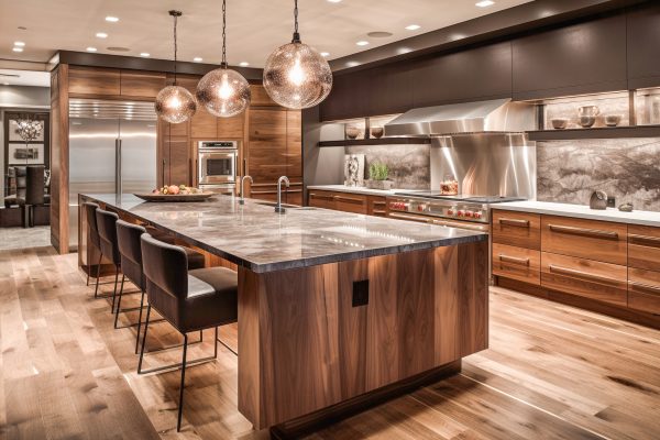 Luxurious Custom Residential Kitchen Upgrade Interior - Generative AI.